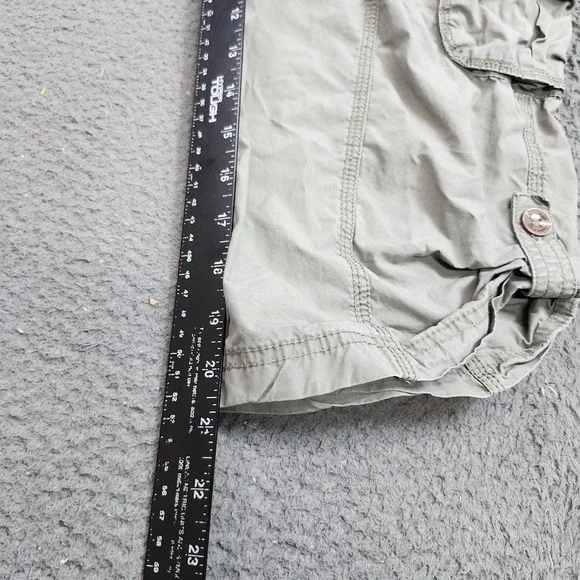Calvin Klein Pants Womens M Green Capri Cargo Drawstring Elastic Waist Pockets - Picture 4 of 13